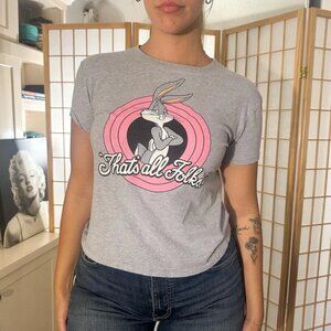 Grey Looney Tunes Baby Tee